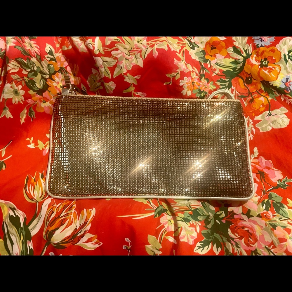 Sparkle Silver Sequin Clutch Purse